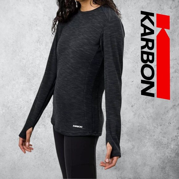 Karbon | Thermolite Long Sleeve Active Top | Black | NWT - Picture 2 of 4